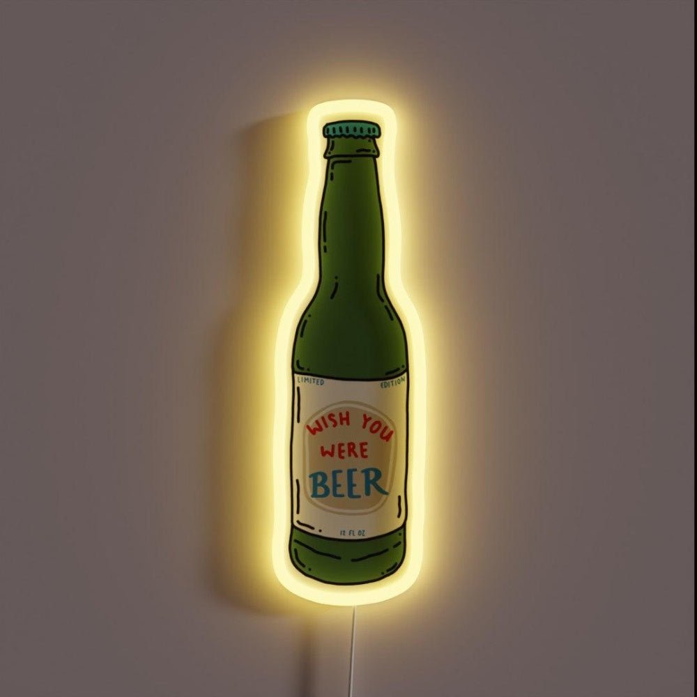 Wish You Were Beer Rgb Led Neon Sign - Shineneon