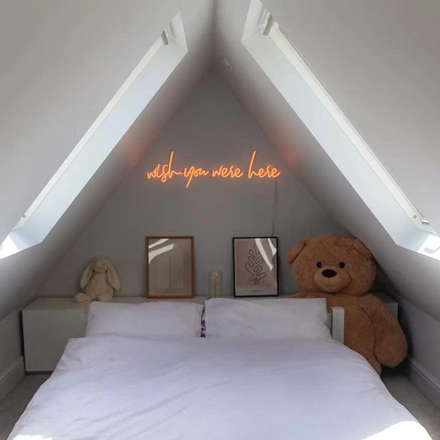 Wish You Were Here Mothers Day Yellow Led Neon Sign For Bedroom Decor | Shineneon