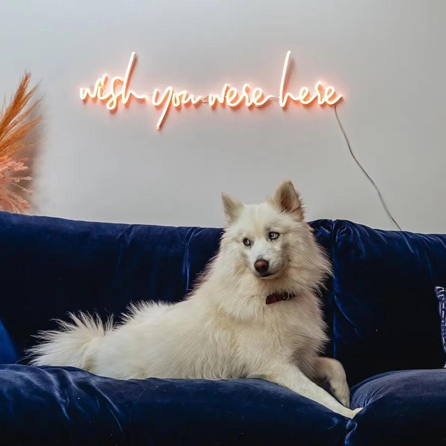 Wish You Were Here Mothers Day Yellow Led Neon Sign For Bedroom Decor | Shineneon
