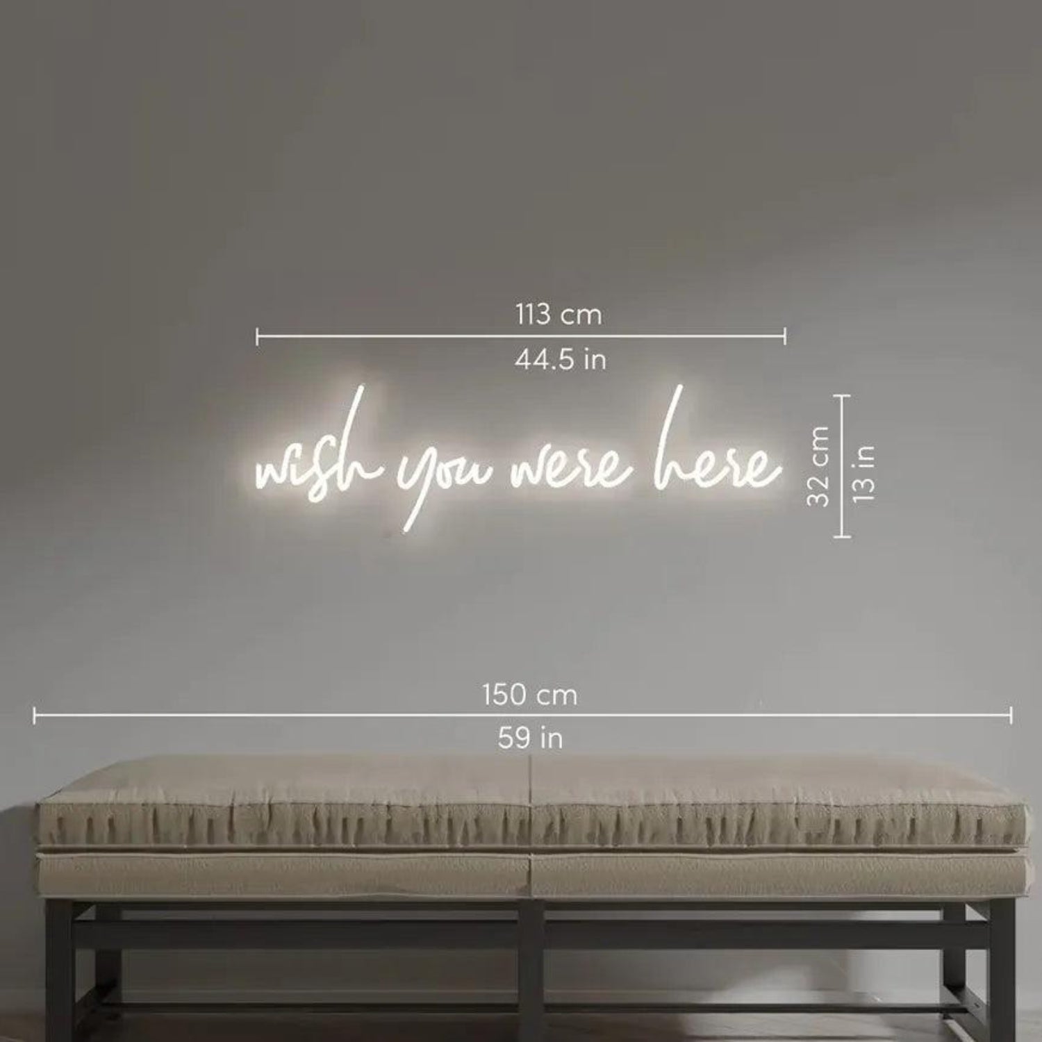 Wish You Were Here Mothers Day Yellow Led Neon Sign For Bedroom Decor | Shineneon