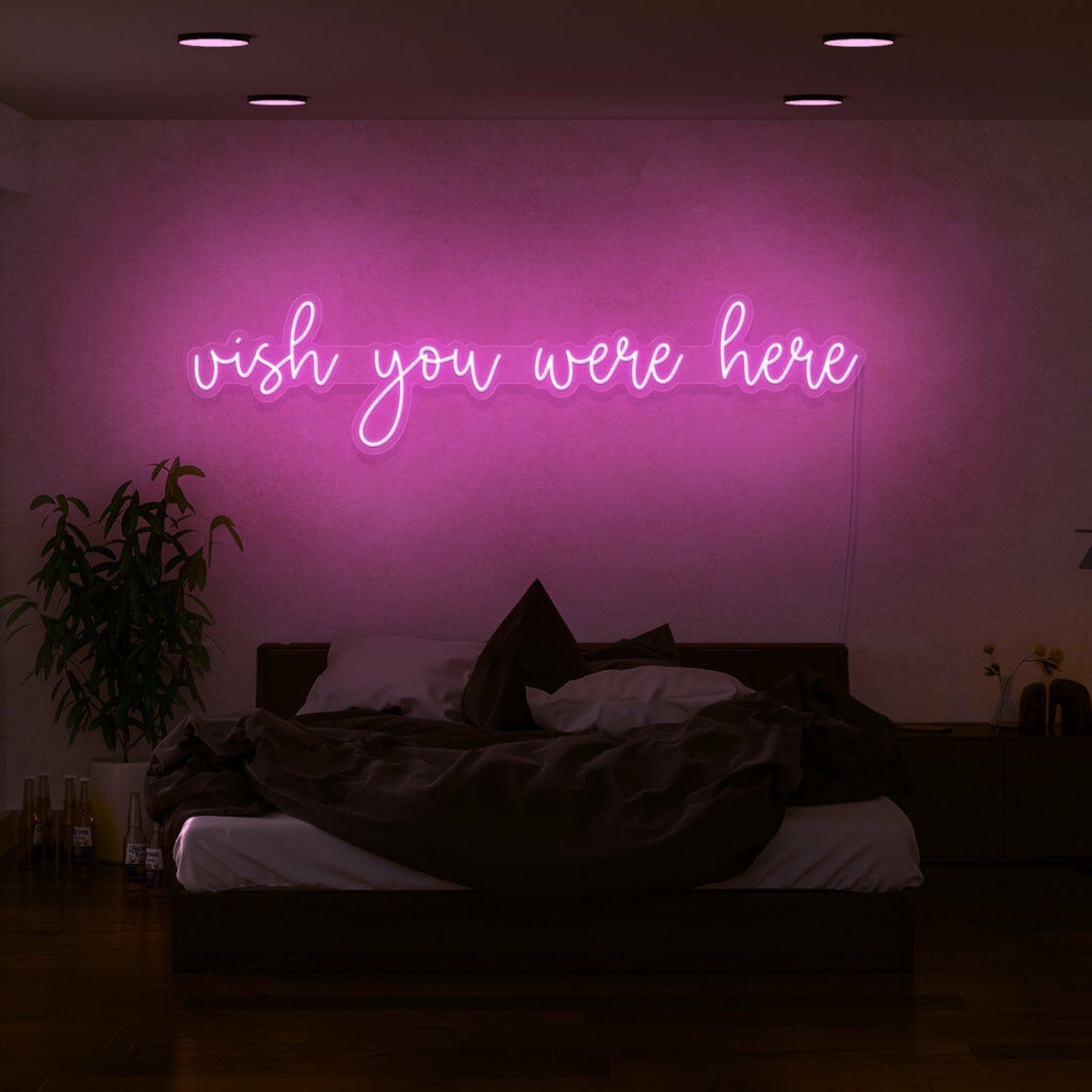 Wish You Were Here Neon Sign For Romantic And Nostalgic Spaces | Shineneon