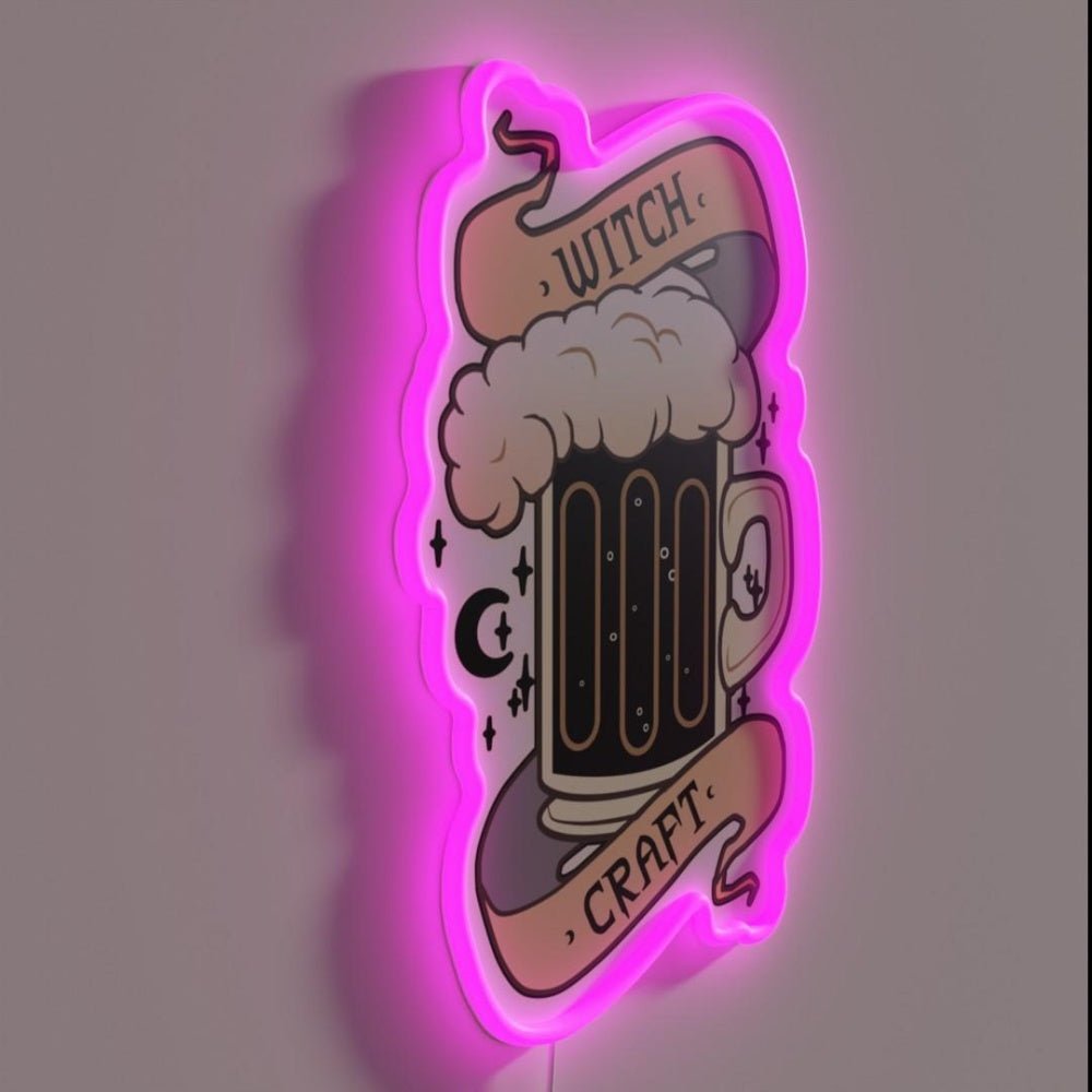 Witch Way To The Wine Beer Halloween Drinking Drink Up Led Neon Sign - Shineneon
