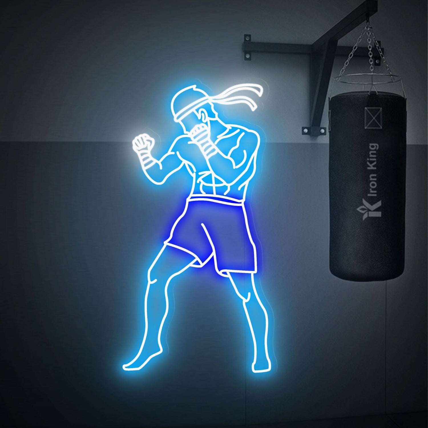 With A Muay Thai Fighter Led Neon Sign Home Gyms Boxing Studios | Shineneon