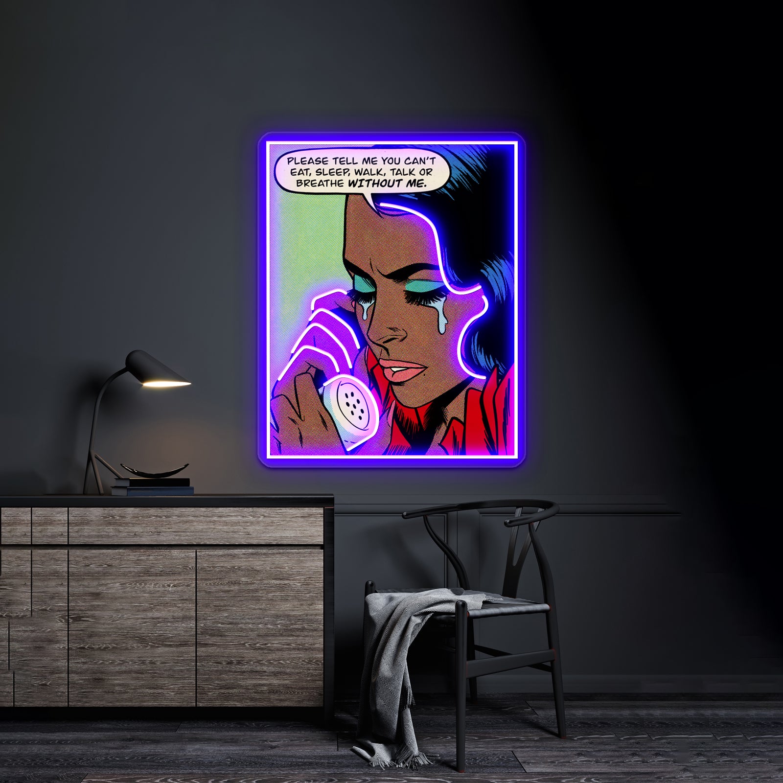 Without Me Artwork Led Neon Signs | Shineneon