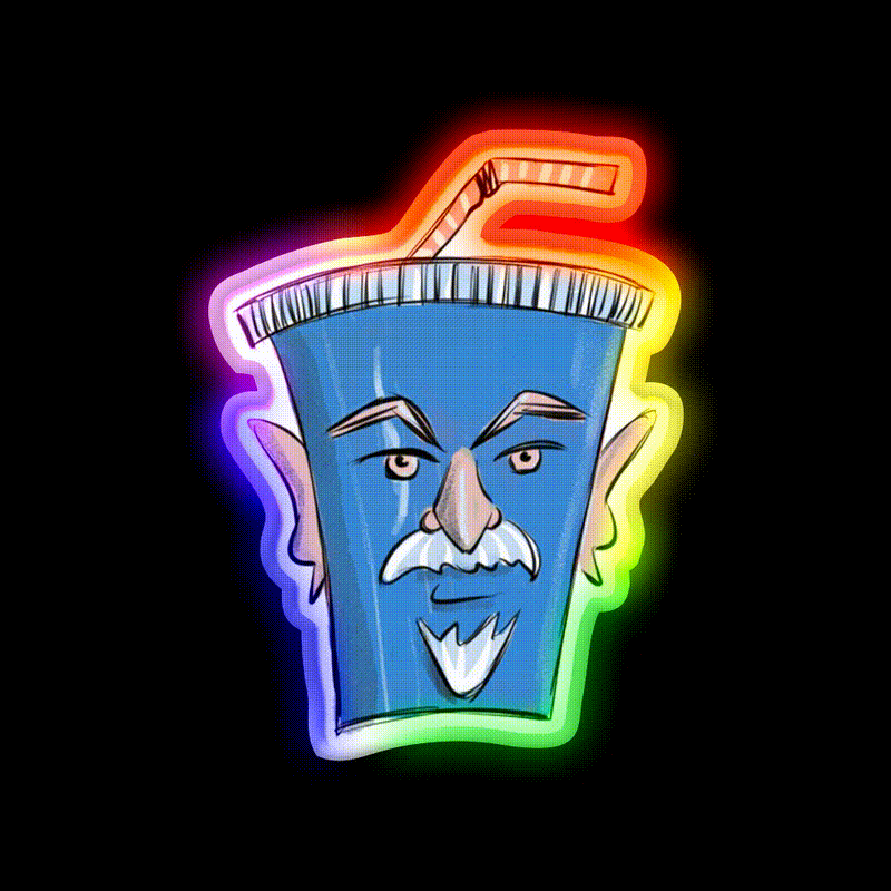 Wizard Shake Fast Food Led Neon Sign For Burger Place Rgb Color - LED neon sign close-up detail