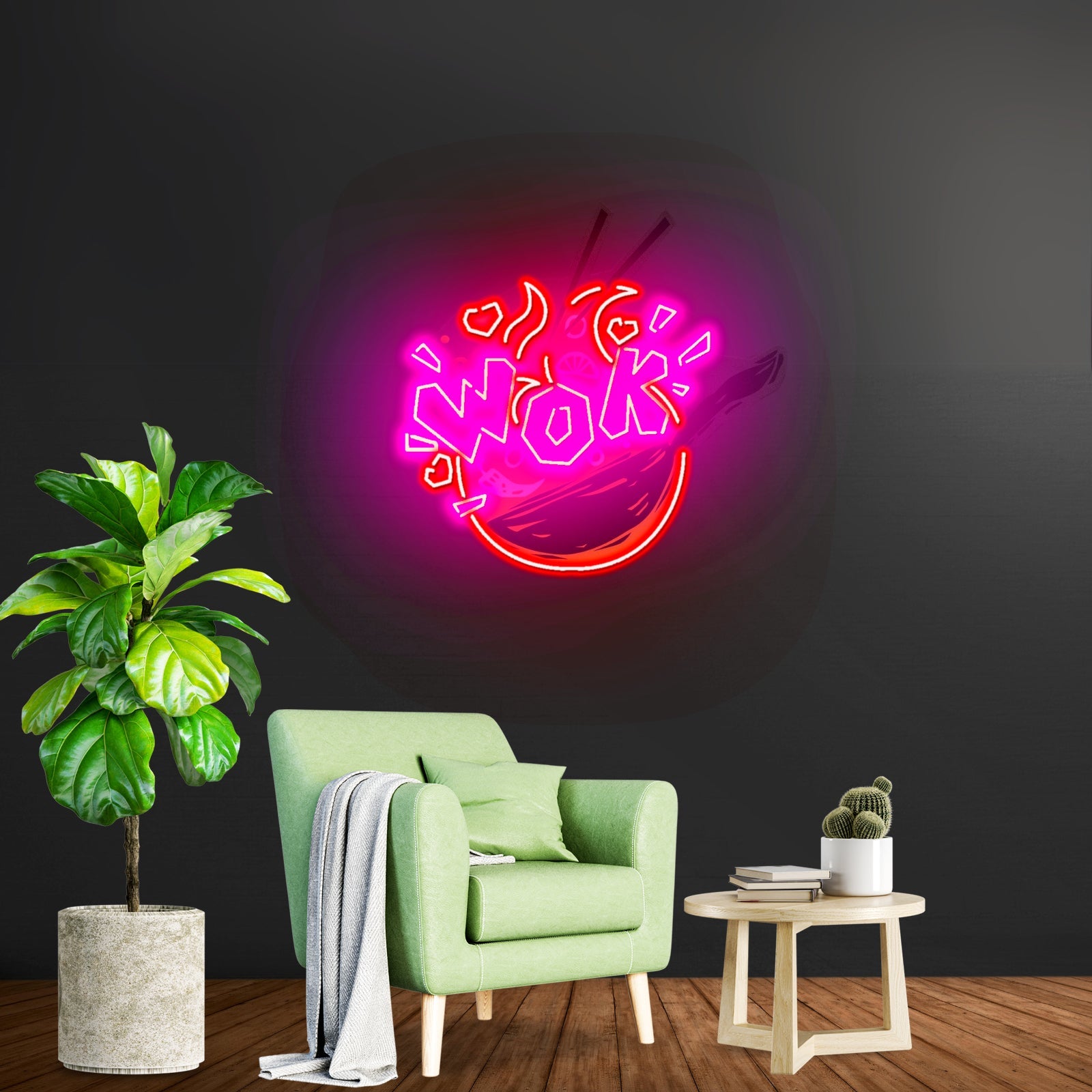 Wok Custom Led Signs Artwork For Sale - Shineneon