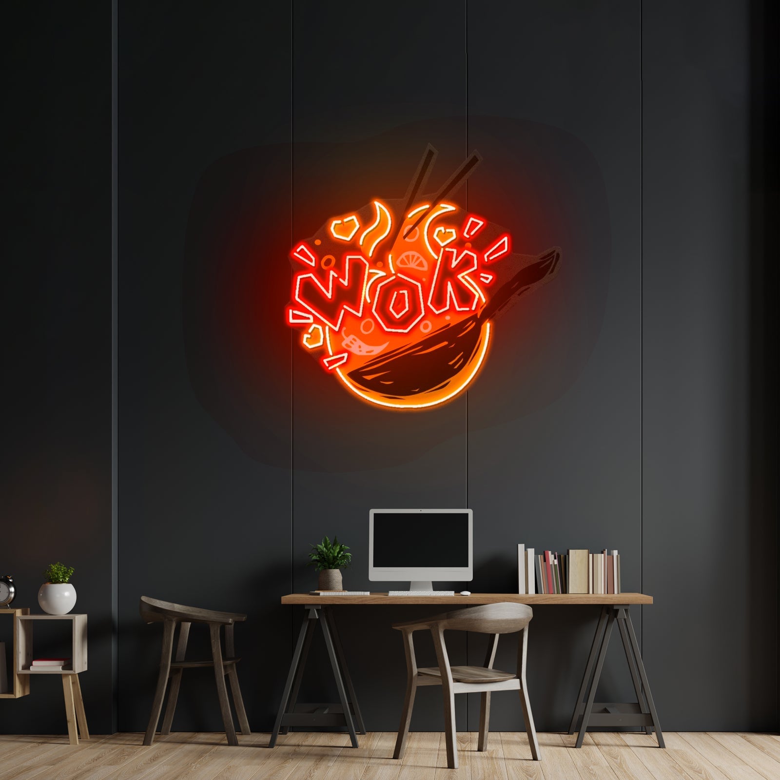 Wok Custom Led Signs Artwork For Sale - Shineneon