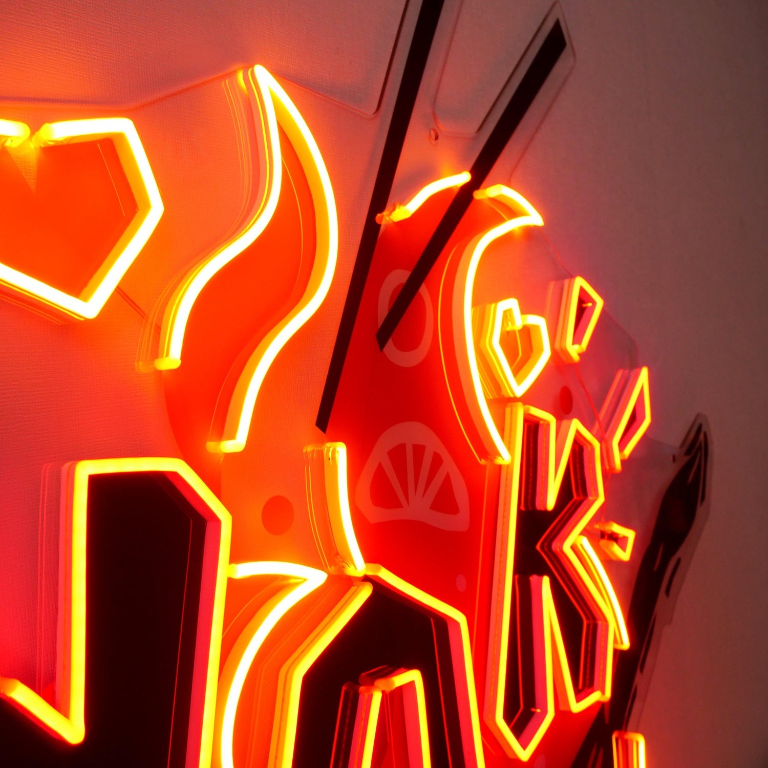 Wok Red-Yellow Glow Chinese Wok Art Uv Printed Led Neon Sign For Restaurant Wall Decor | Shineneon