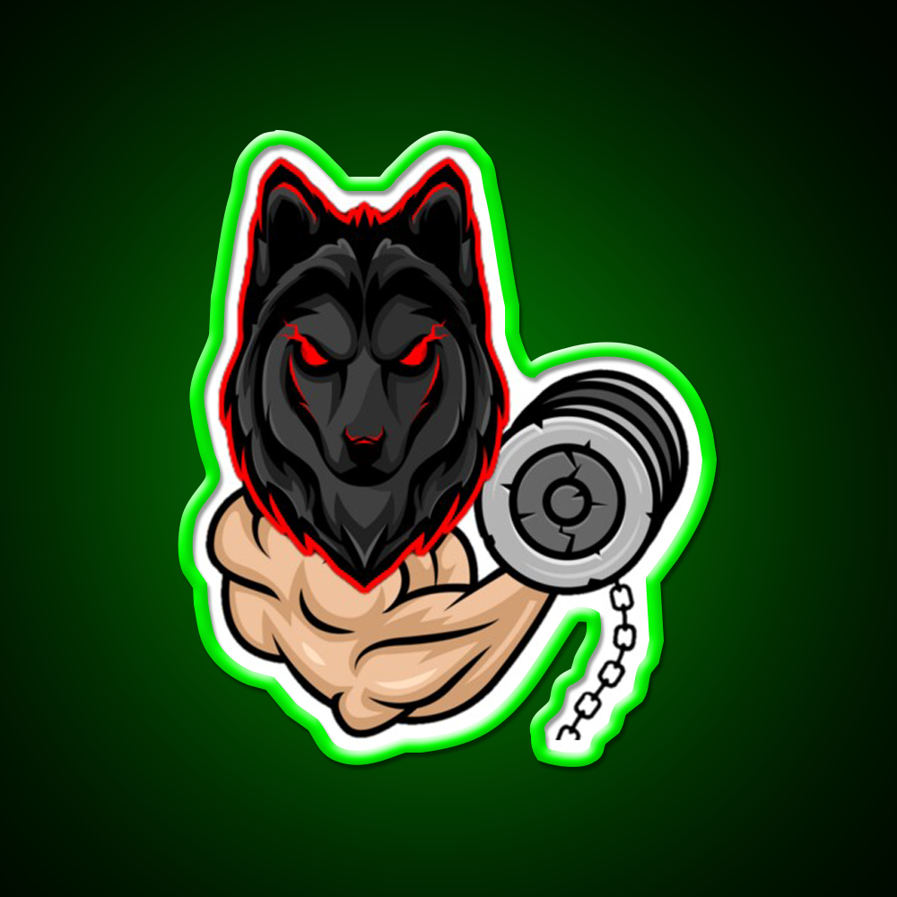 Wolf Muscle Gym Fitness Led Neon Signs V3 Gym Fitness Led Neon Sign Rgb Color