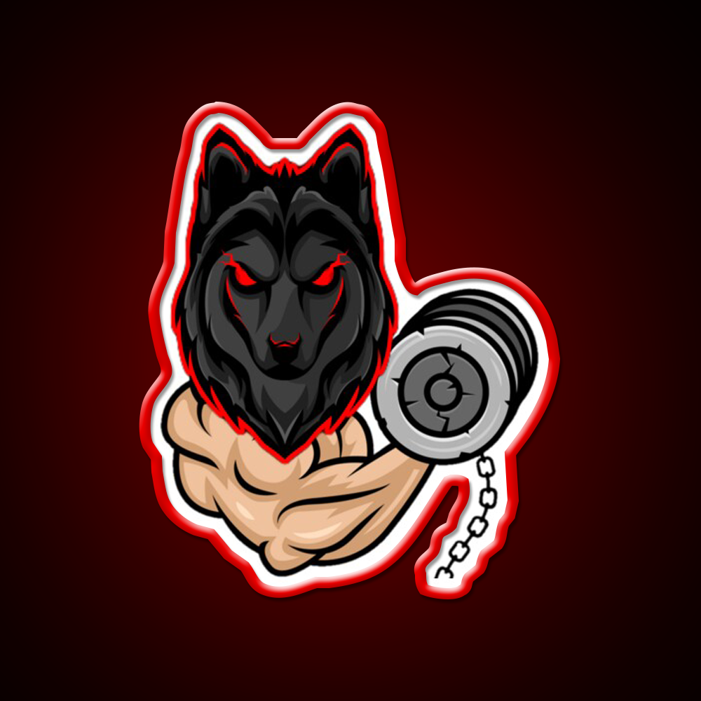 Wolf Muscle Gym Fitness Led Neon Signs V3 Gym Fitness Led Neon Sign Rgb Color