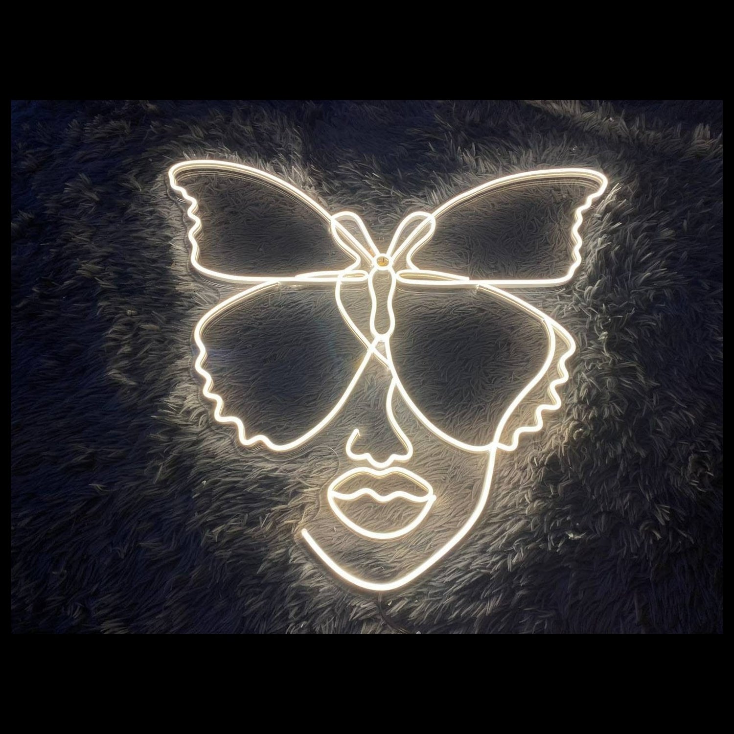 Woman Face Butterfly Animal Lover Neon Light Decor - Shineneon