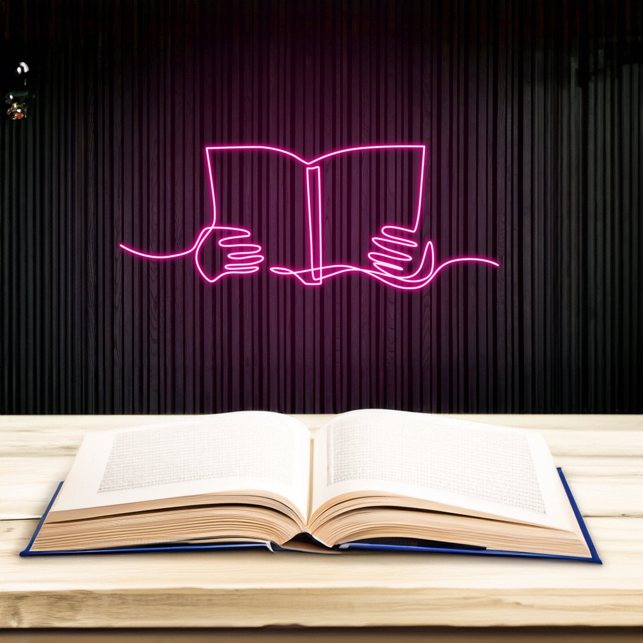 Woman Reading Books Led Sig Wall Decor - Shineneon