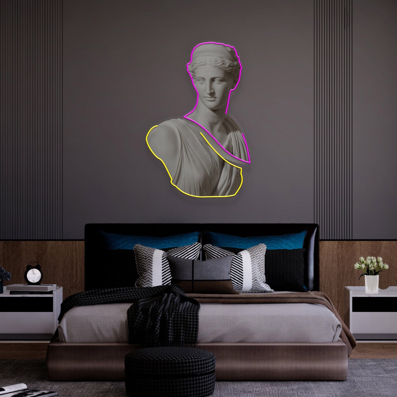 Woman Statue Led Uv Neon Sign For Home Decor | Shineneon