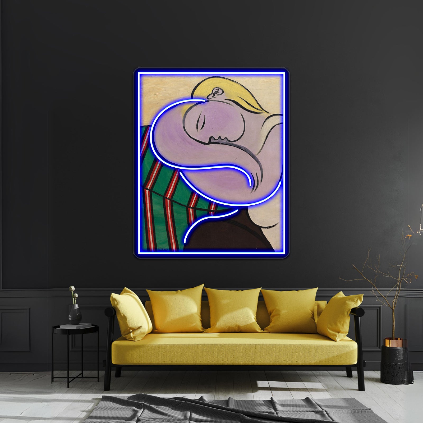 Woman With Yellow Hair Wall Artwork Neon Signs | Shineneon