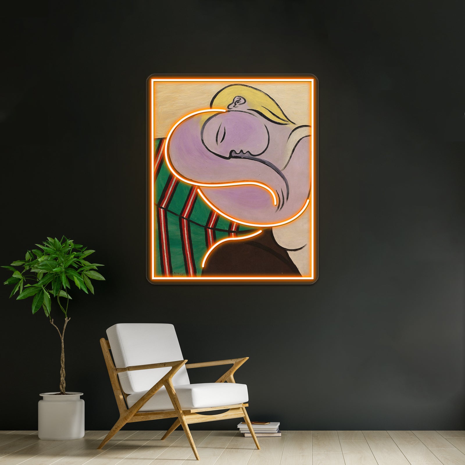 Woman With Yellow Hair Wall Artwork Neon Signs | Shineneon