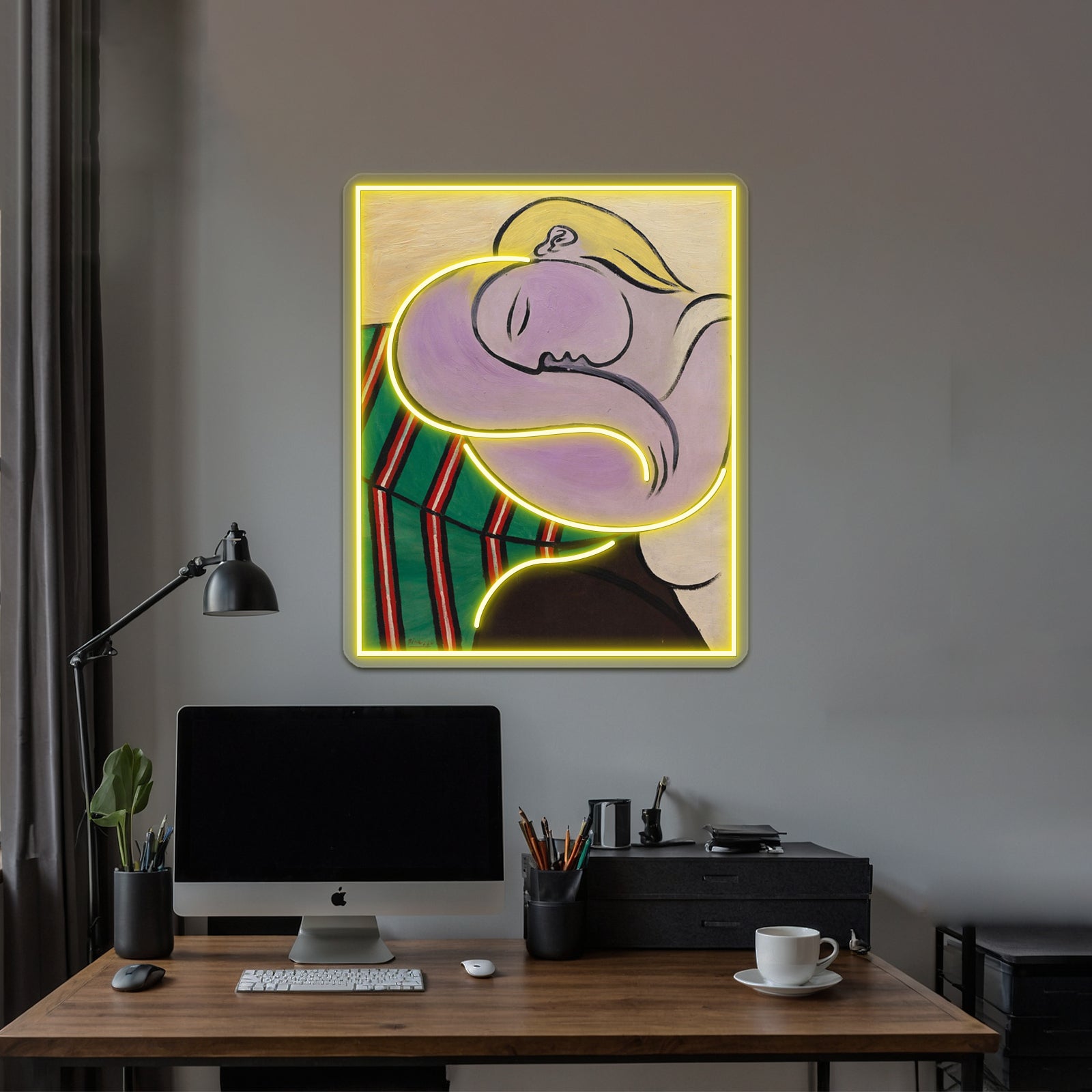 Woman With Yellow Hair Wall Artwork Neon Signs | Shineneon