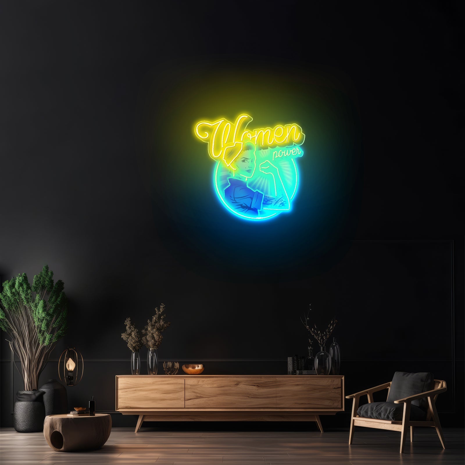 Women In Power Custom Led Signs Artwork For Sale - Shineneon
