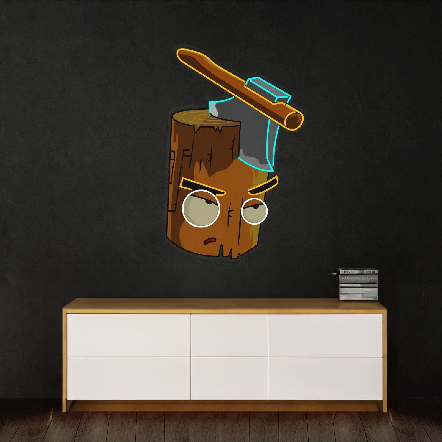 Wood And Ax Led Neon Sign Acrylic Artwork - Shineneon