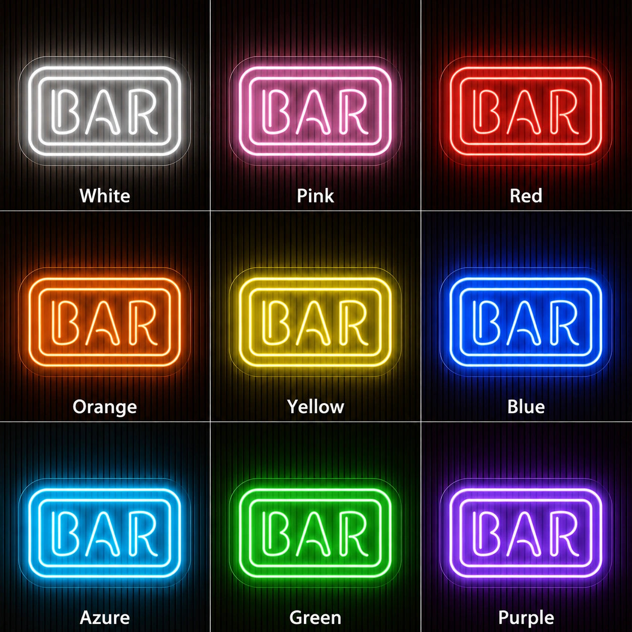 Wooden Bar Sign Neon Sign LED Neon Sign color grid