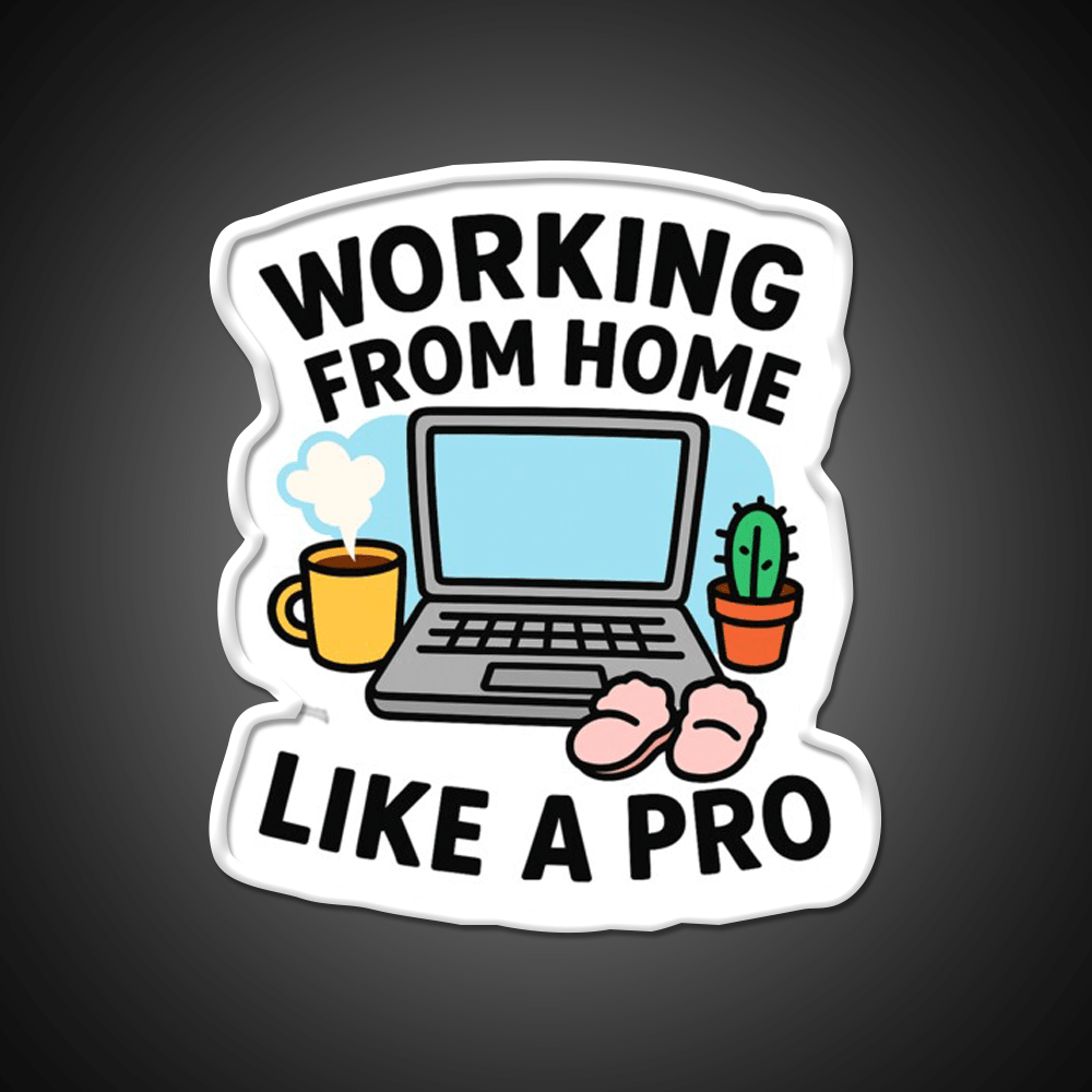 Work From Home Like A Pro Cafe Led Neon Sign Espresso Bar Art Rgb Color - Shineneon