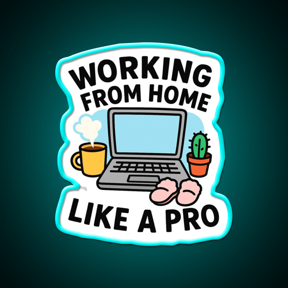 Work From Home Like A Pro Cafe Led Neon Sign Espresso Bar Art Rgb Color - Shineneon