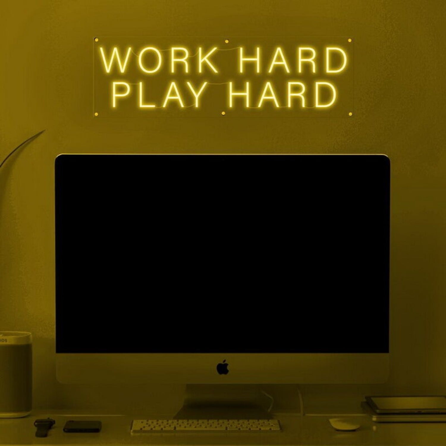 Work Hard Play Hard Led Neon Sign For Motivational | Shineneon