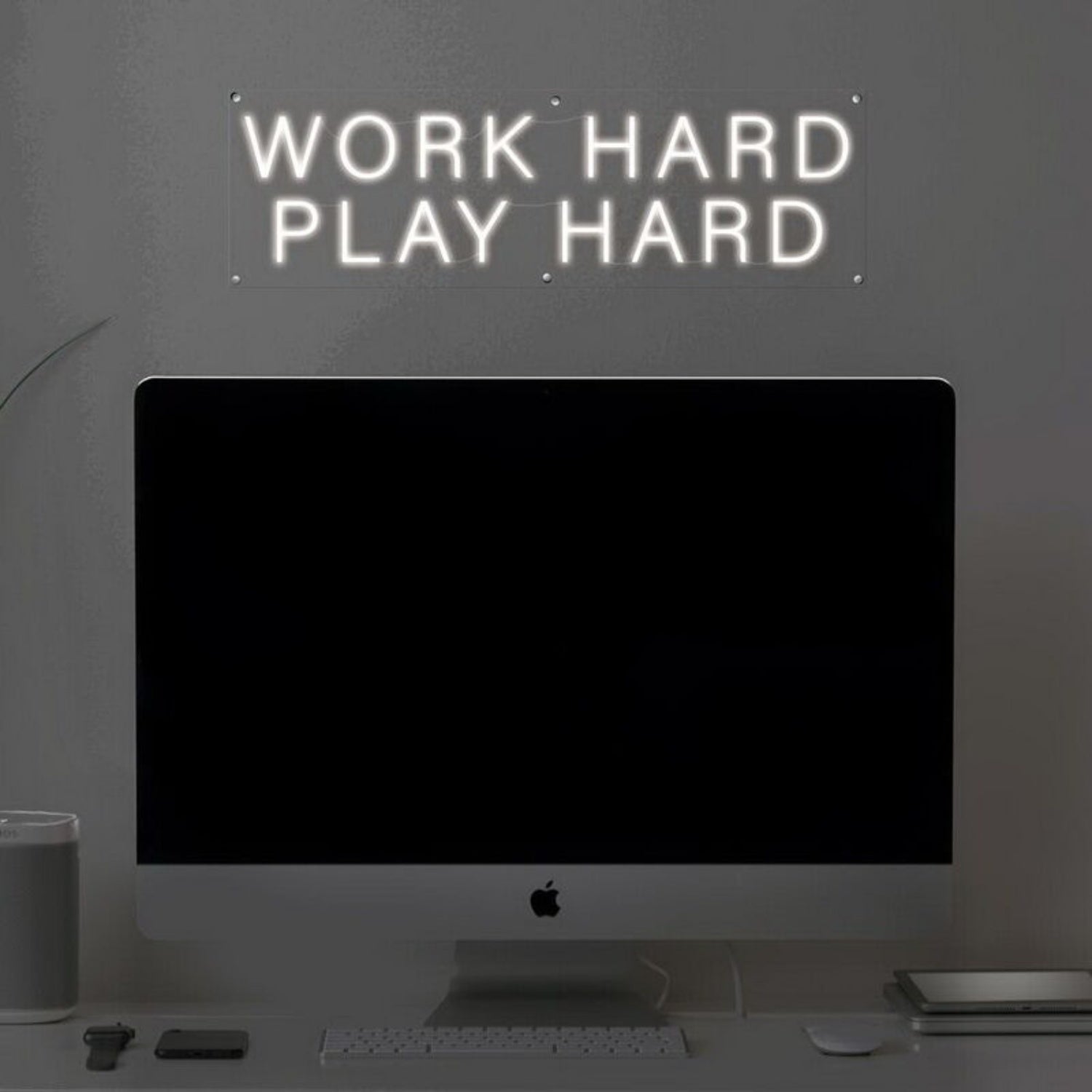 Work Hard Play Hard Led Neon Sign For Motivational | Shineneon