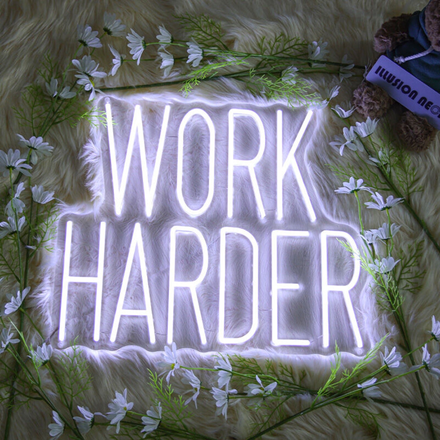 Work Harder Led Neon Sign For Motivational | Shineneon