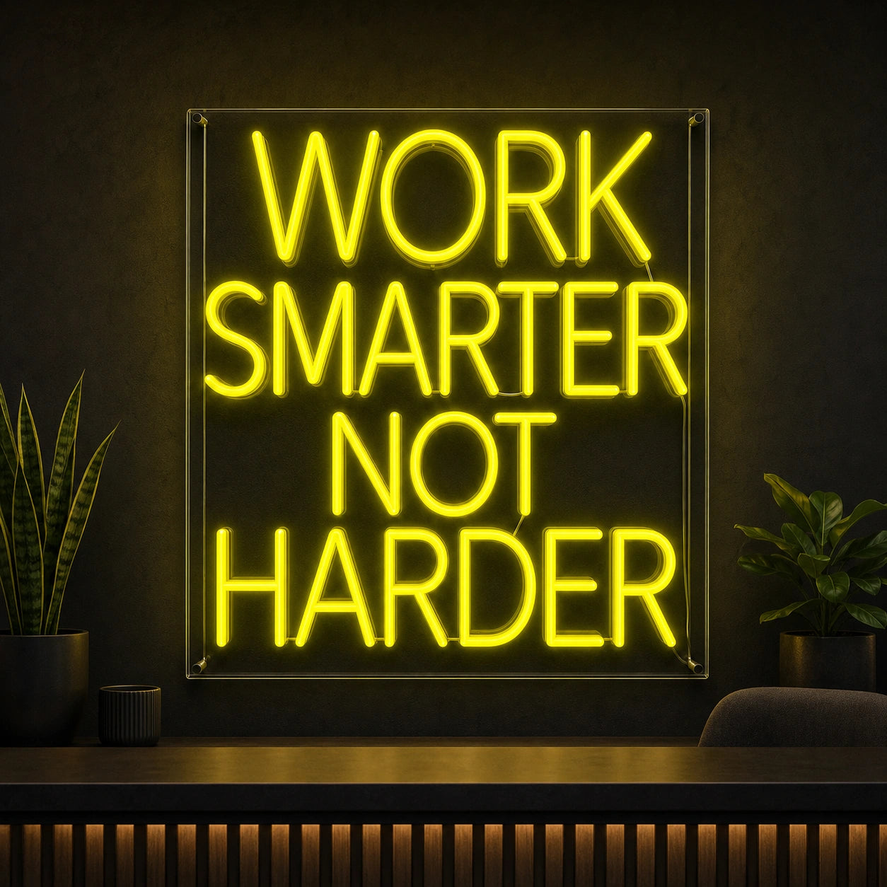 Work Smarter Not Harder LED Neon Sign high-converting product image