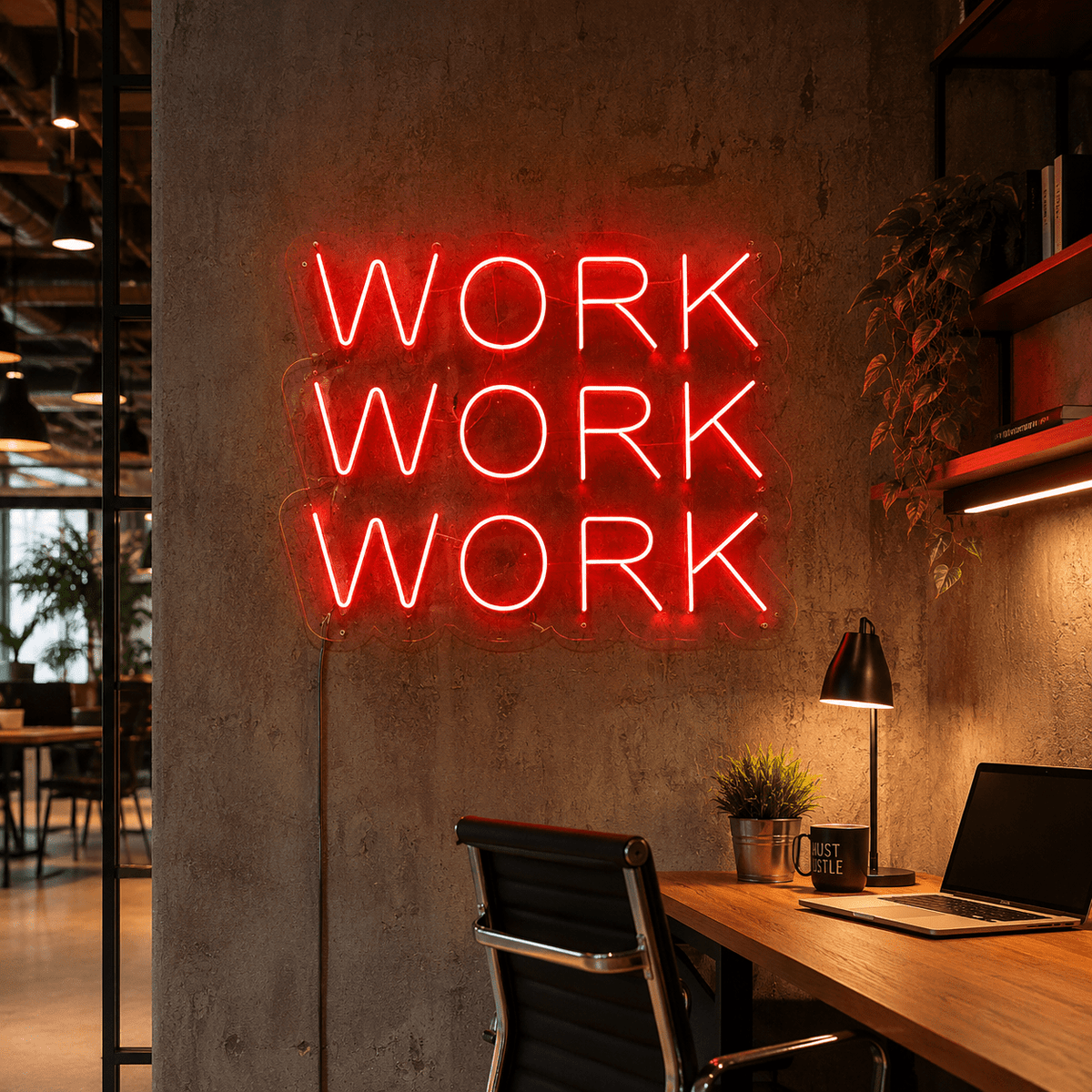 Work Work Work LED Neon Sign - Shineneon