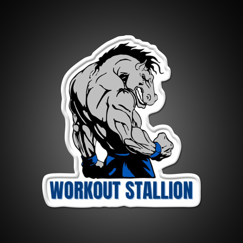 Workout Stallion Gym Fitness Led Neon Sign Rgb Color - LED neon sign view 11