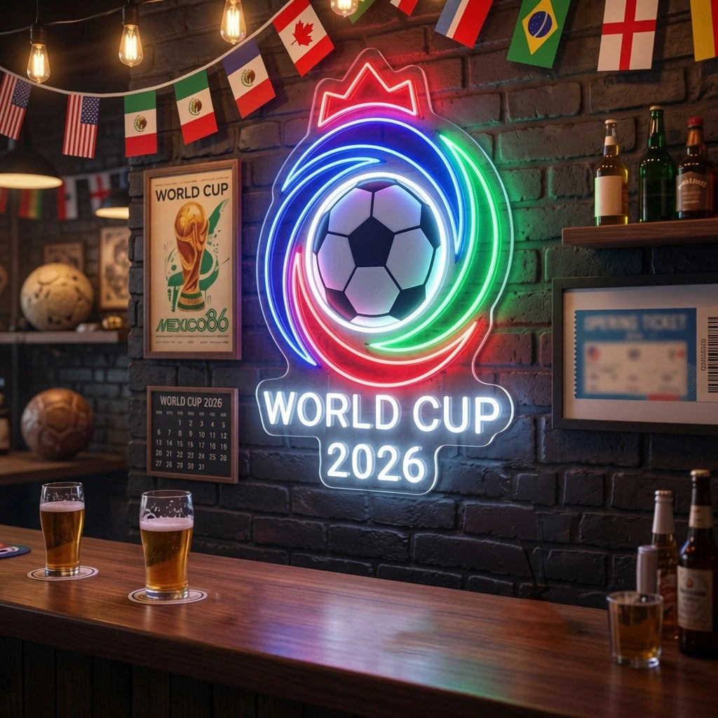 World Cup LED Neon Sign - 03 Real Lifestyle Scene