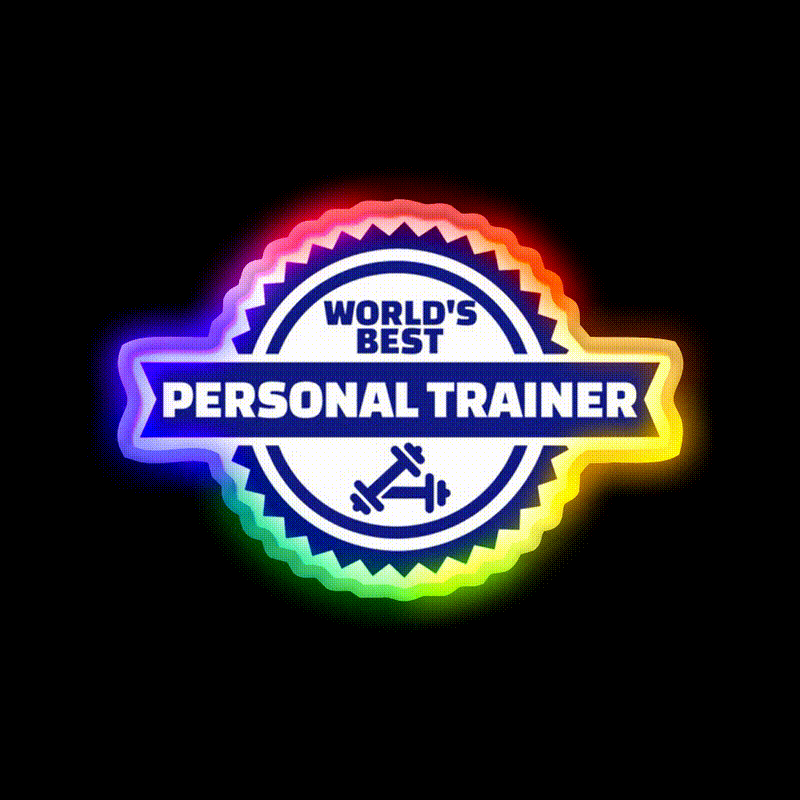 World S Best Personal Trainer Gym Fitness Led Neon Sign Rgb Color