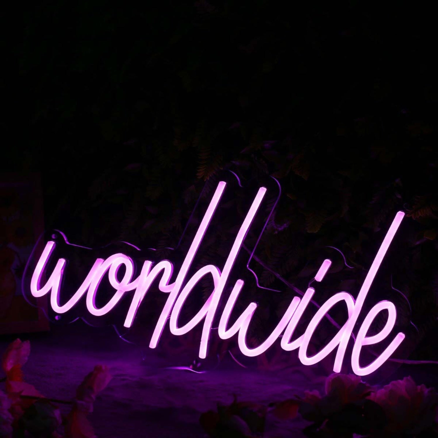 Worldwide Purple Led Neon Sign - Shineneon