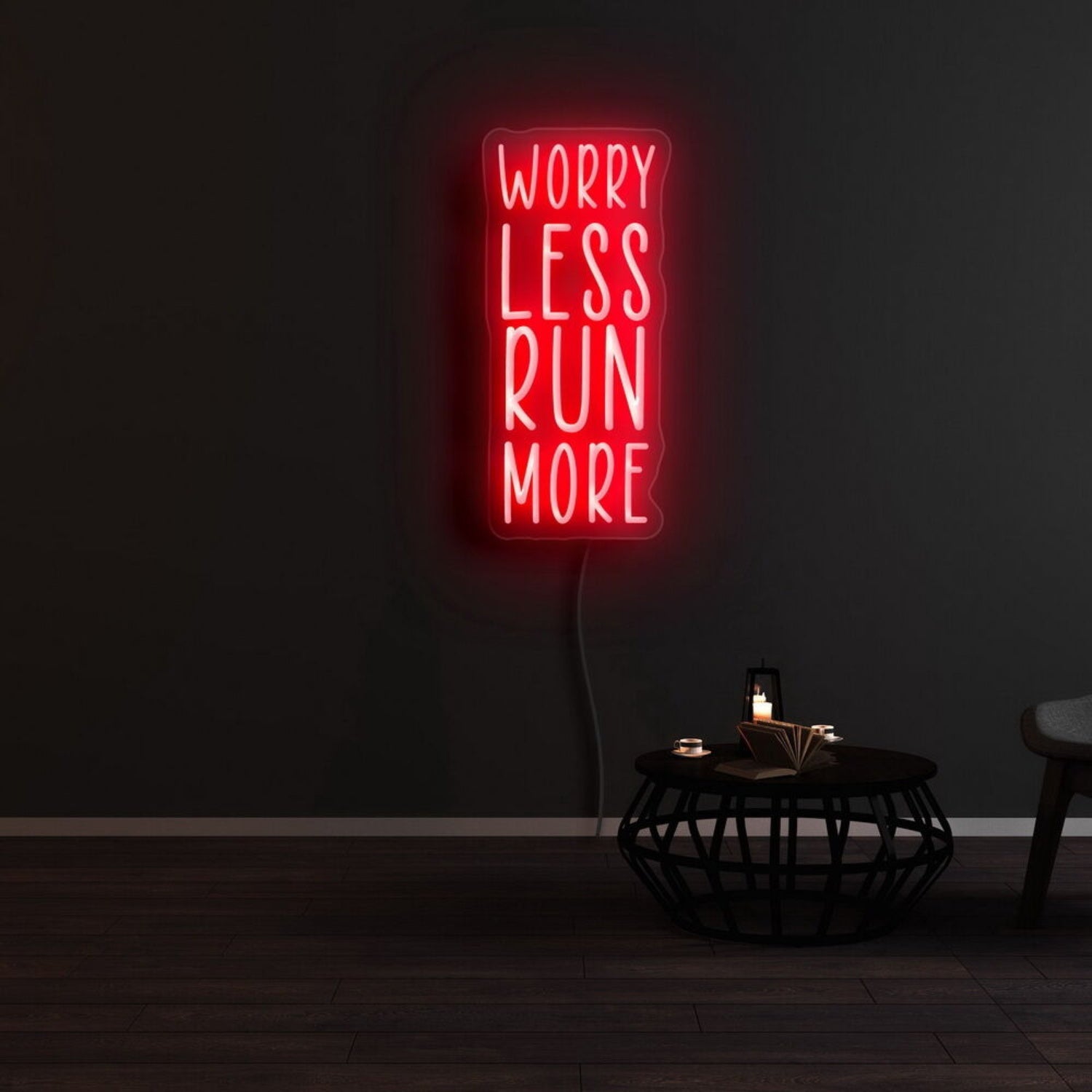 Worry Less Run More Led Neon Sign | Shineneon