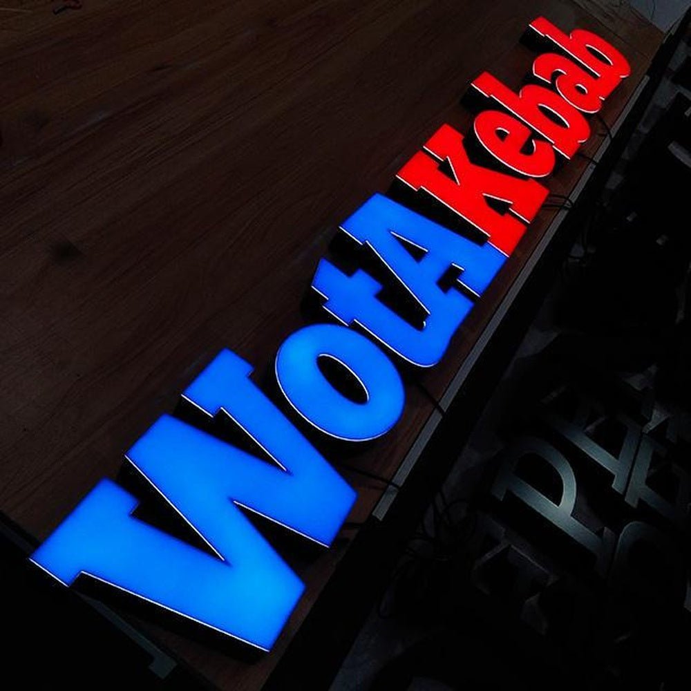 Wota Kebab 3D Frontlit Letters Metal Led Sign - Shineneon