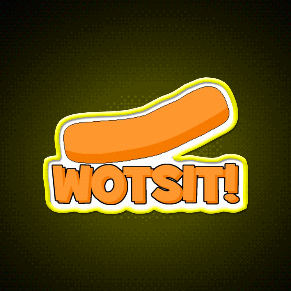 Wotsit Snack Food Led Neon Sign Rgb Color - Custom LED neon sign front view