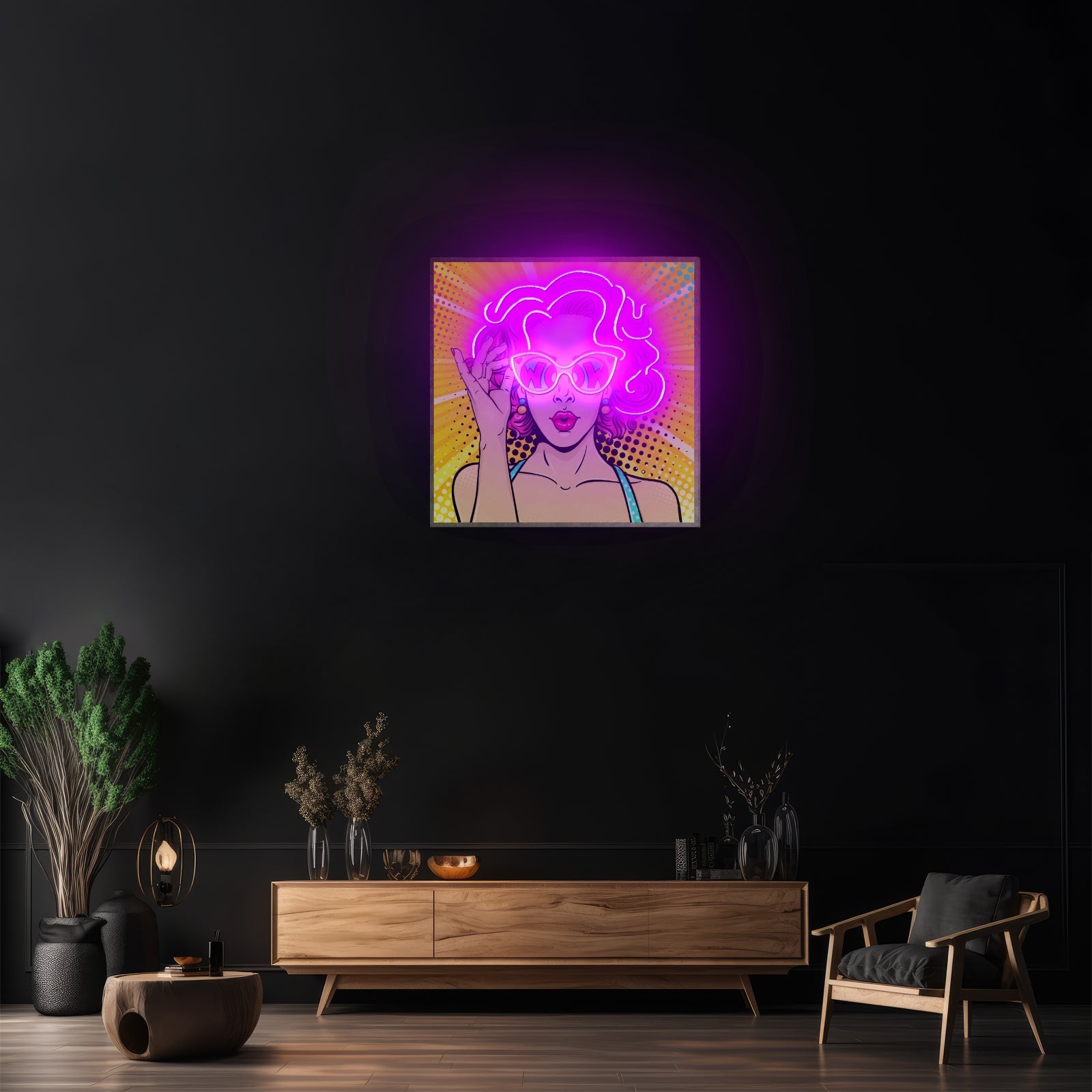 Wow Lady Custom Led Signs Custom Led Signs Artwork For Sale - Shineneon