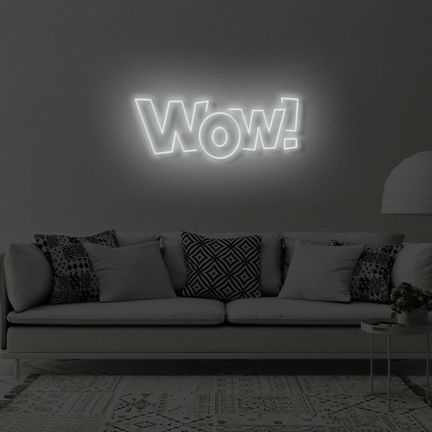 Wow Led Neon Sign Bedroom Wall Art - Shineneon