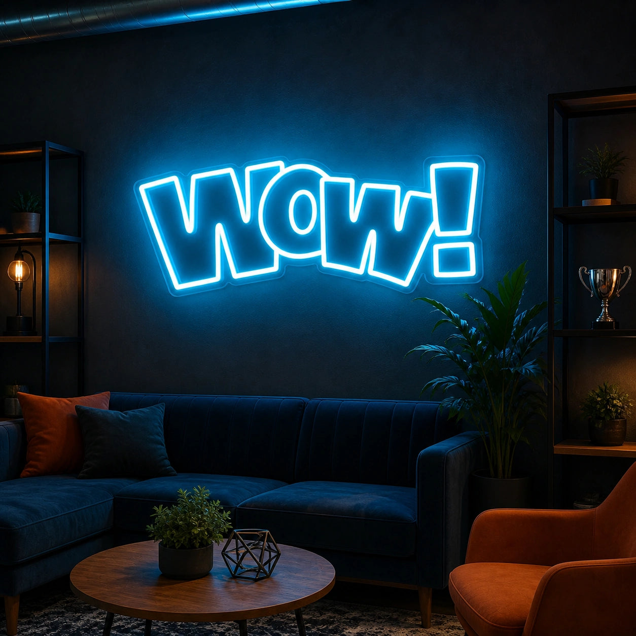 Wow LED Neon Sign Garage Man Cave Neon Sign real lifestyle scene