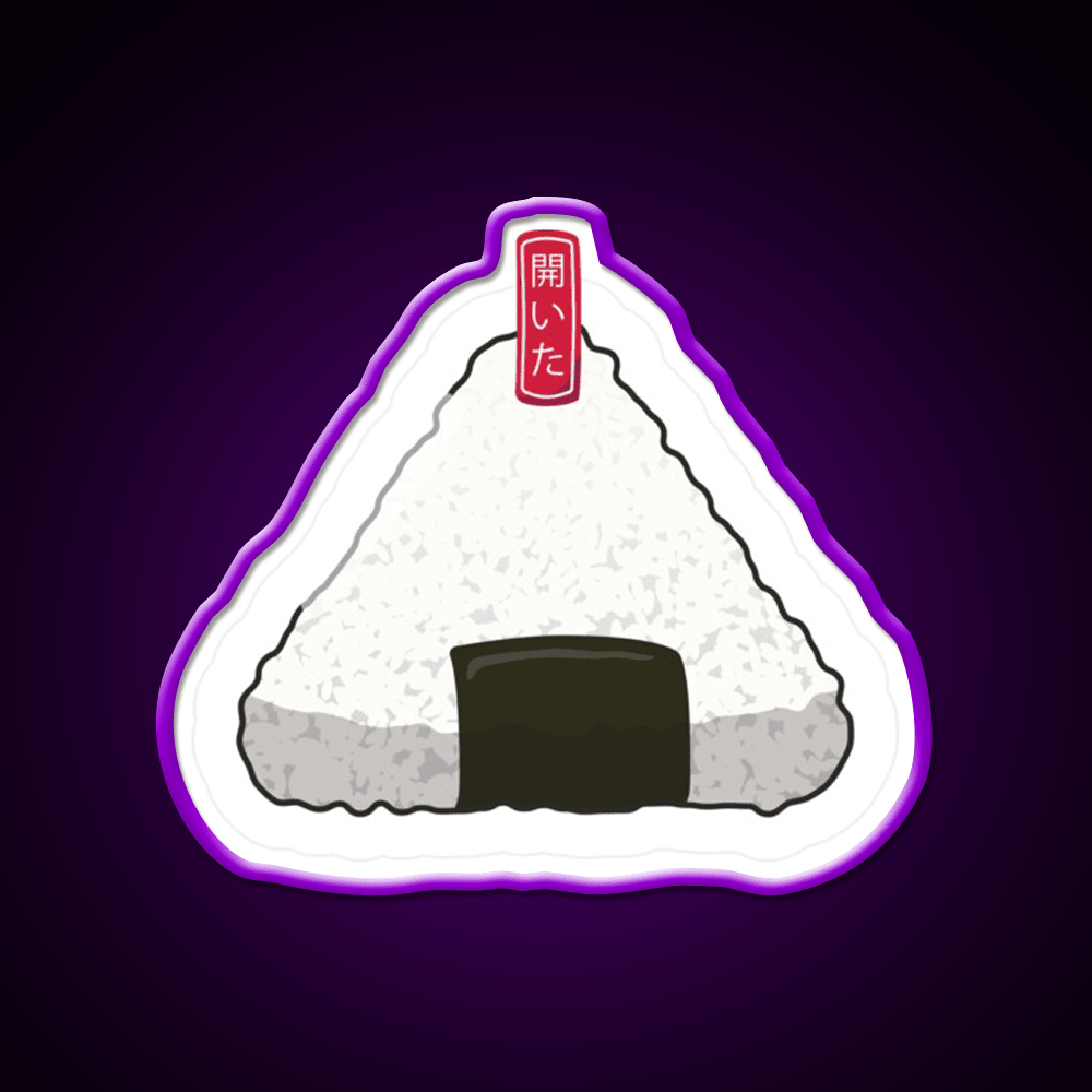 Wrapped Onigiri Snack Food Led Neon Sign Rgb Color - Shineneon