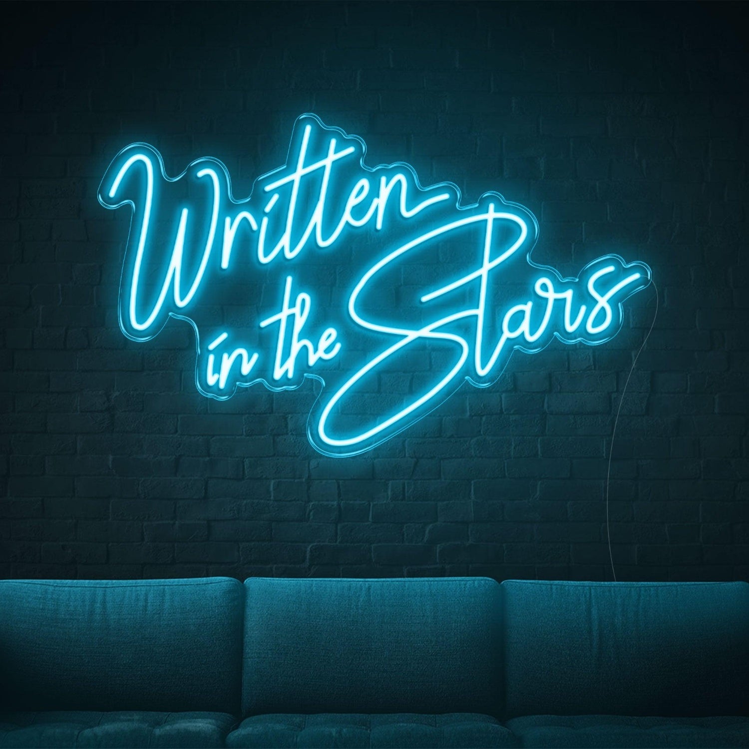 Written In The Stars White Led Neon Sign For Modern Indoor Wall Decor | Shineneon