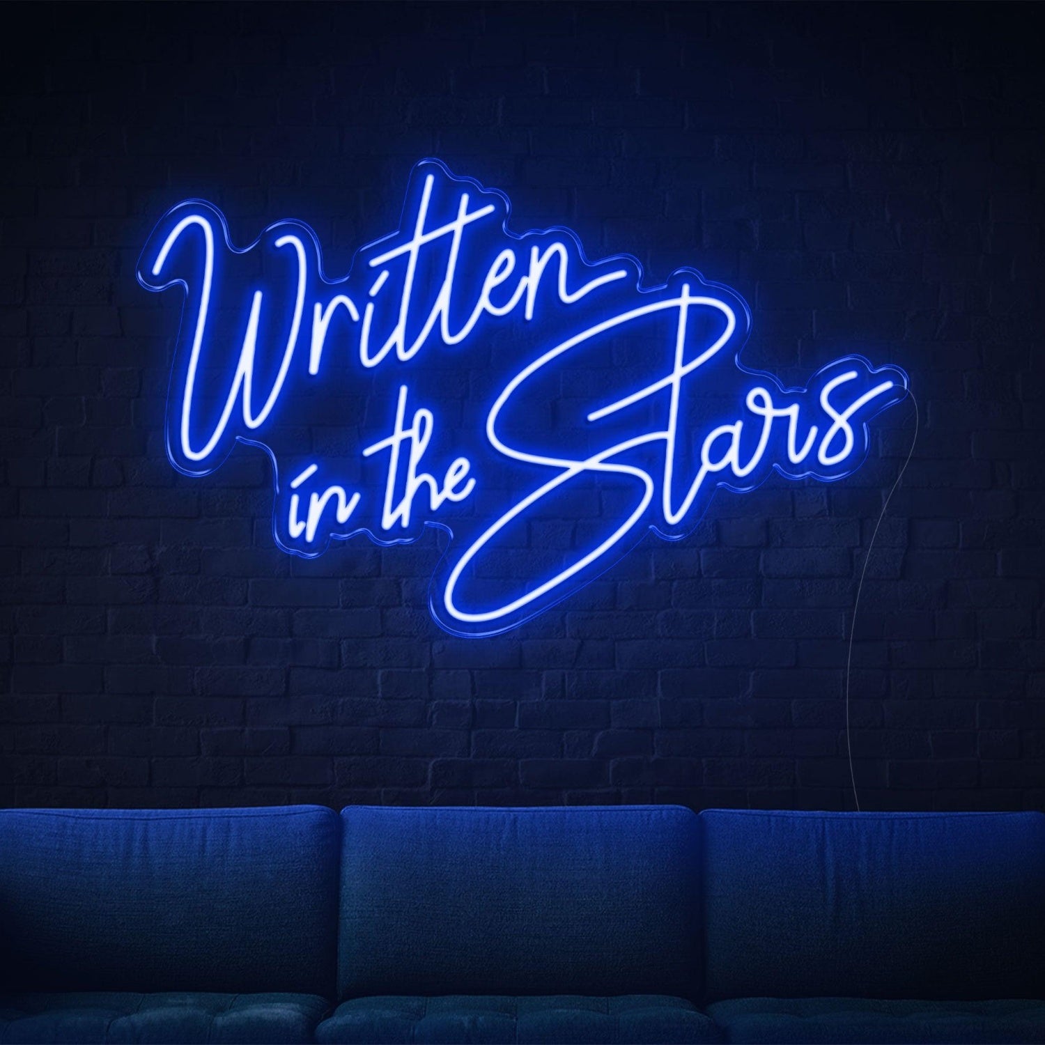 Written In The Stars White Led Neon Sign For Modern Indoor Wall Decor | Shineneon