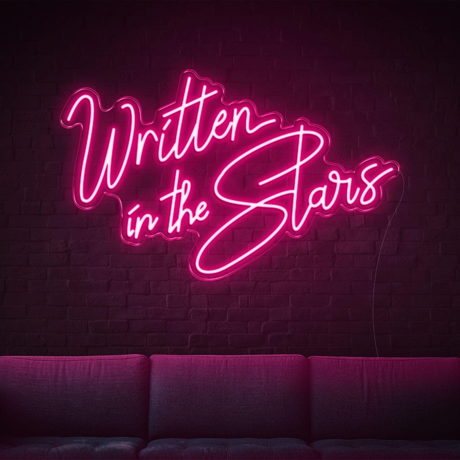 Written In The Stars White Led Neon Sign For Modern Indoor Wall Decor | Shineneon