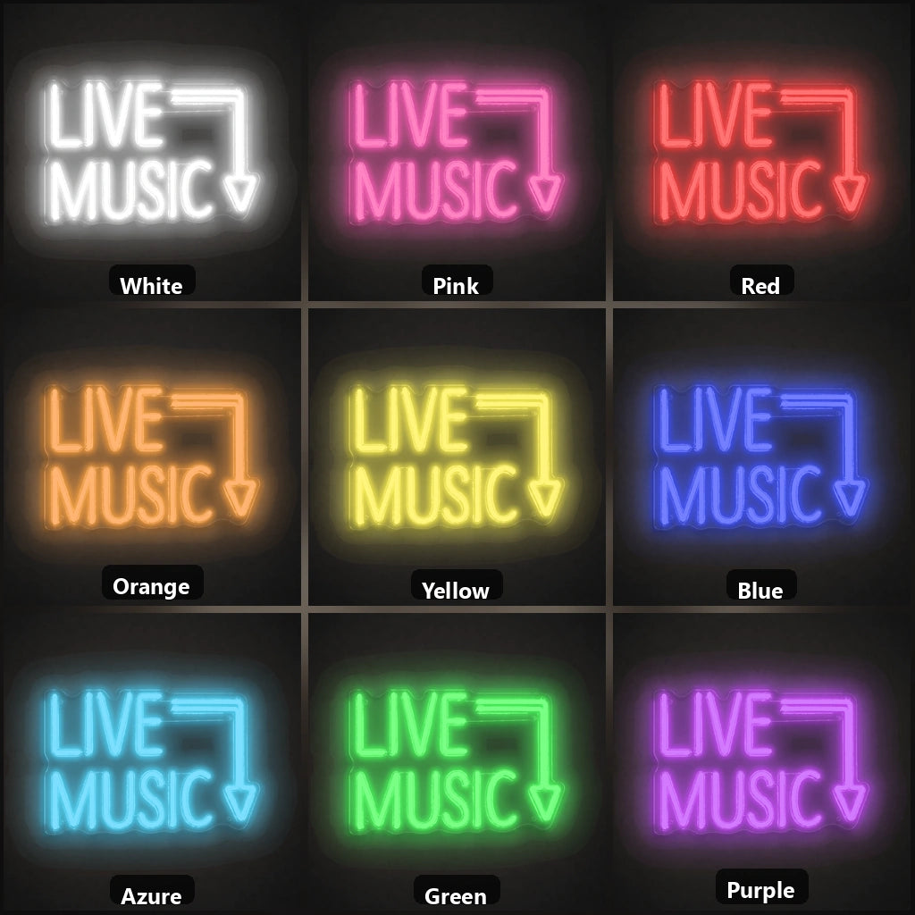 Www Via Live LED Neon Sign color grid