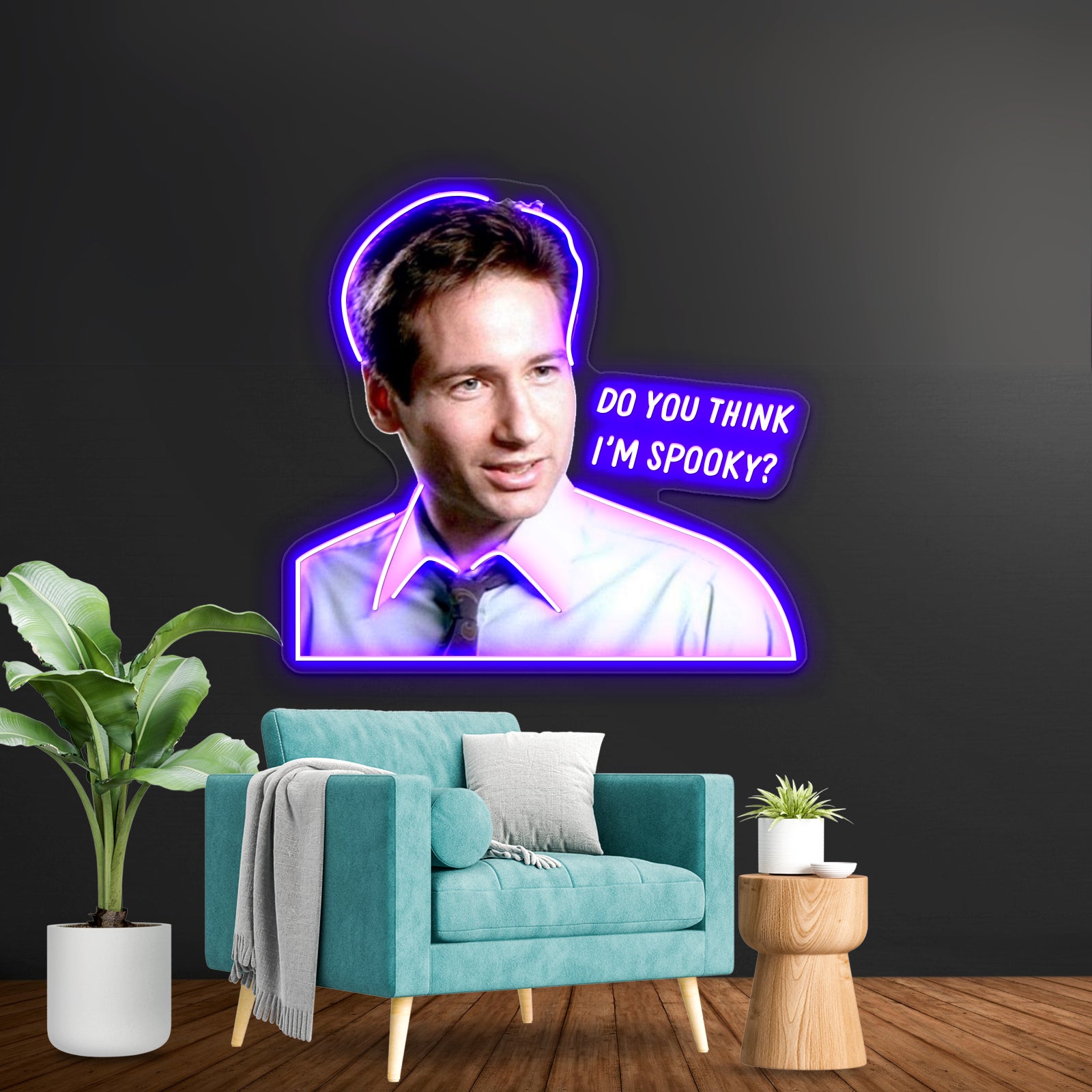 X Files Spooky Mulder Artwork Led Neon Signs | Shineneon