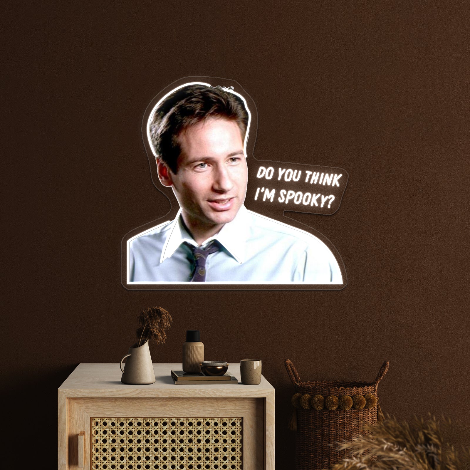 X Files Spooky Mulder Artwork Led Neon Signs | Shineneon