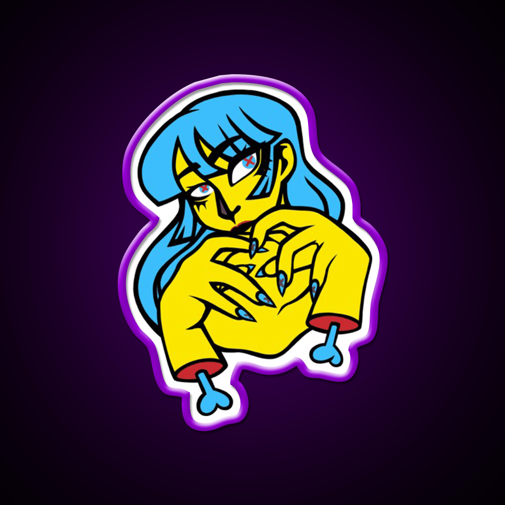 X Girl No Background Nail Salon Led Neon Sign Rgb Color - Shineneon
