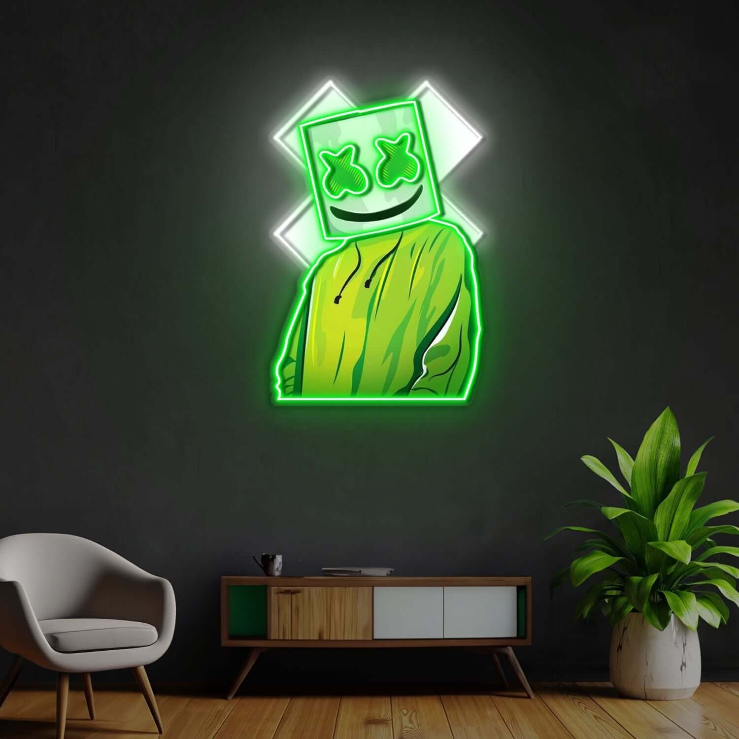 X Mask Cartoon Neon Sign X Acrylic Artwork | Shineneon