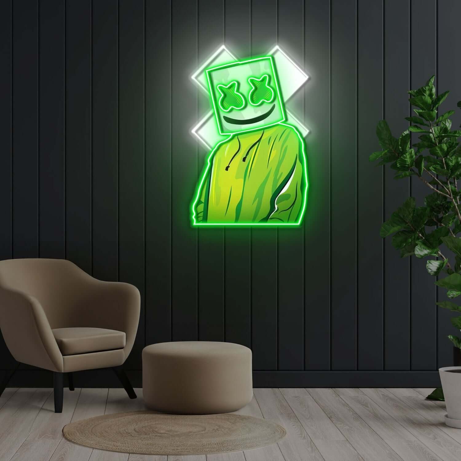 X Mask Cartoon Neon Sign X Acrylic Artwork | Shineneon